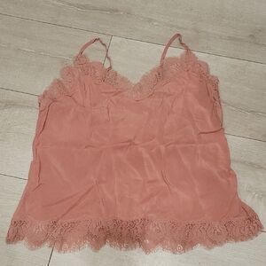 Victoria's Sectret Lace Trim Cami Top in Dusty Pink Size M